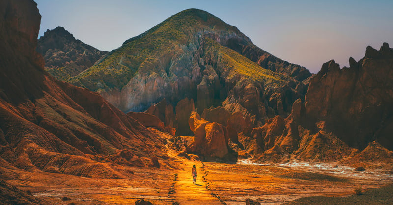 Rainbow Valley mineral strata in the Atacama