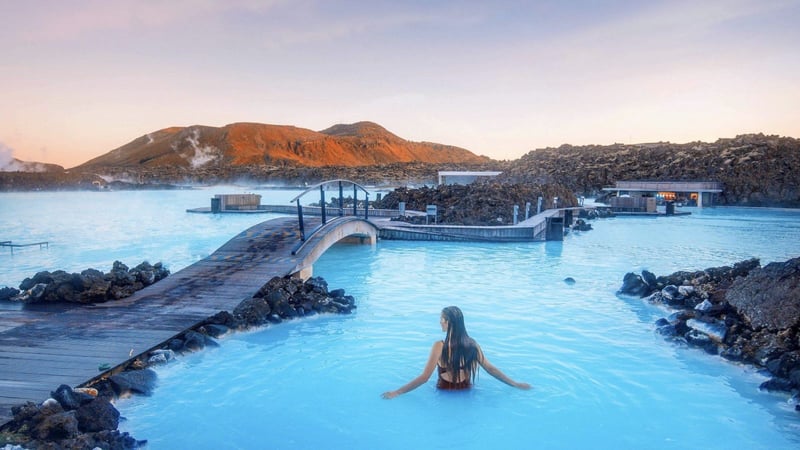 Iceland's Blue Lagoon, geothermal seawater rich in silica