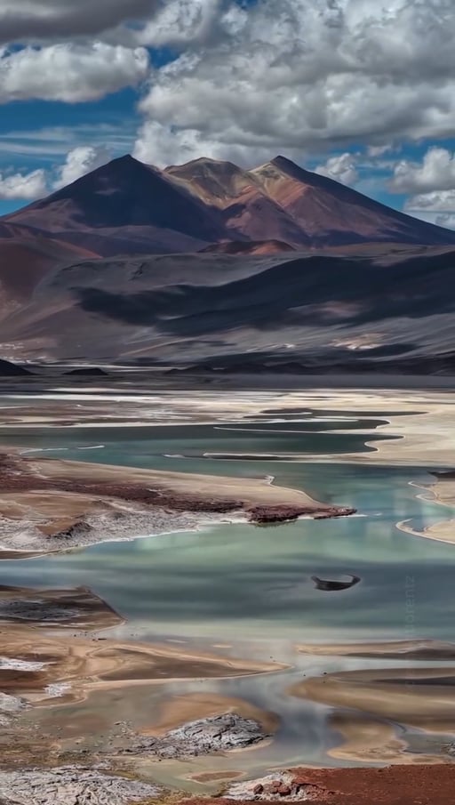The red rocks and turquoise lagoon at Piedras Rojas