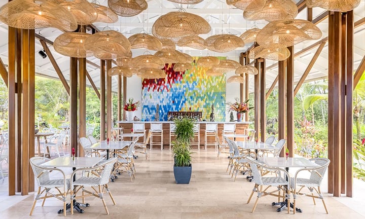 Dining at the century-old Elephant House restaurant at Nayara Bocas del Toro