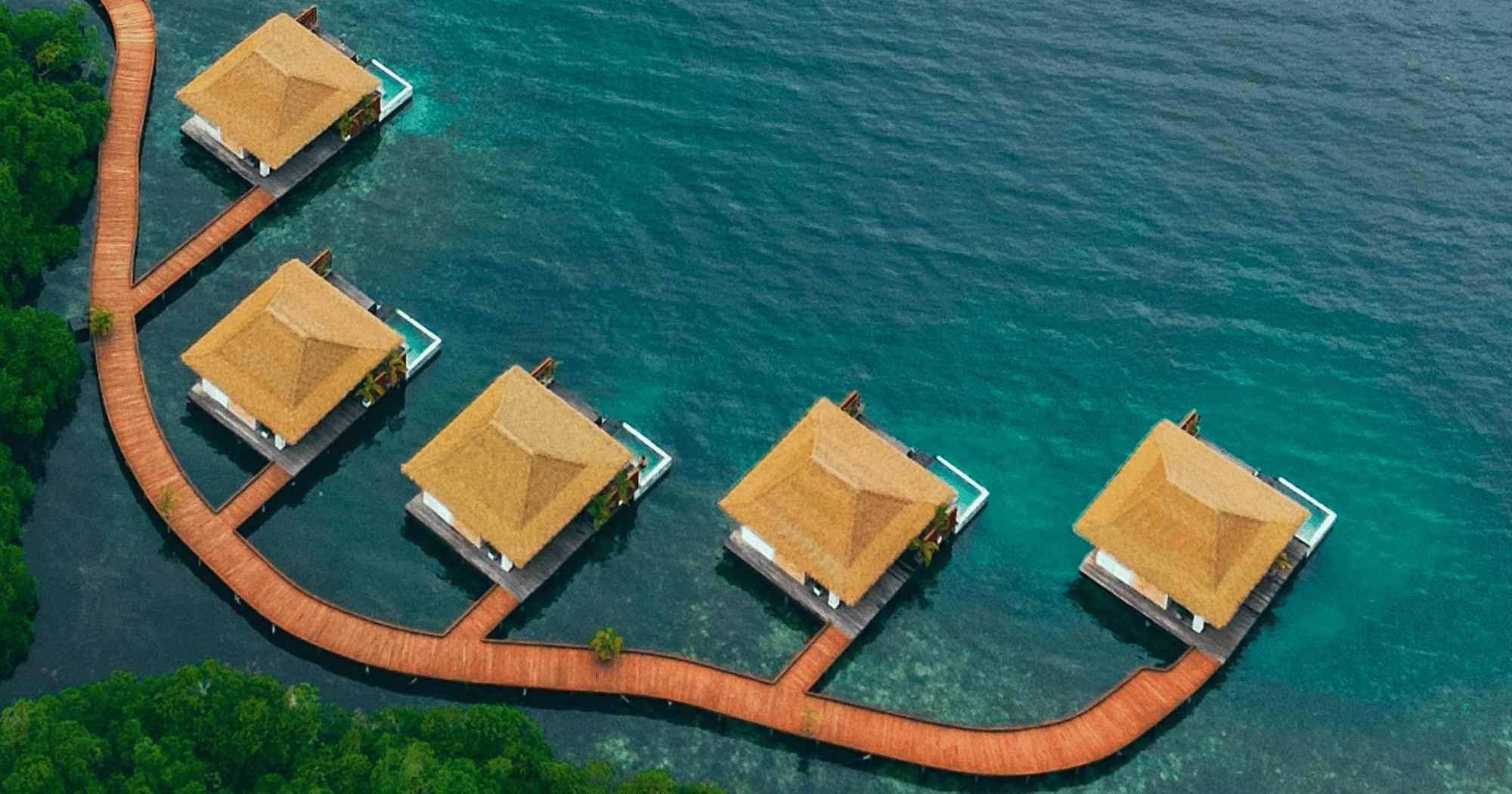 Overwater villas at Nayara Bocas del Toro in Panama.